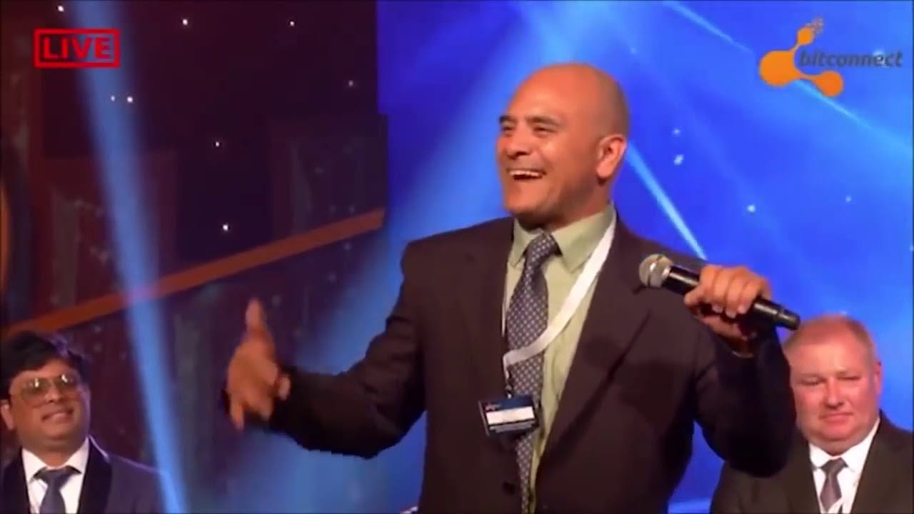 carlos matos "victim of Bitconnect ponzi" at bitconnect promotion, 